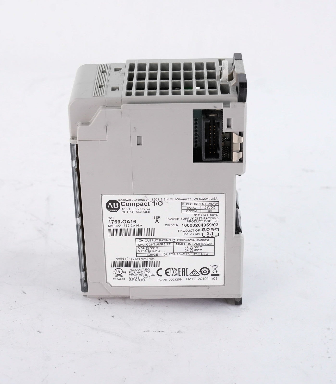 Allen Bradley 1769-OA16 /A CompactLogix 16-Pt Output Module 1769OA16