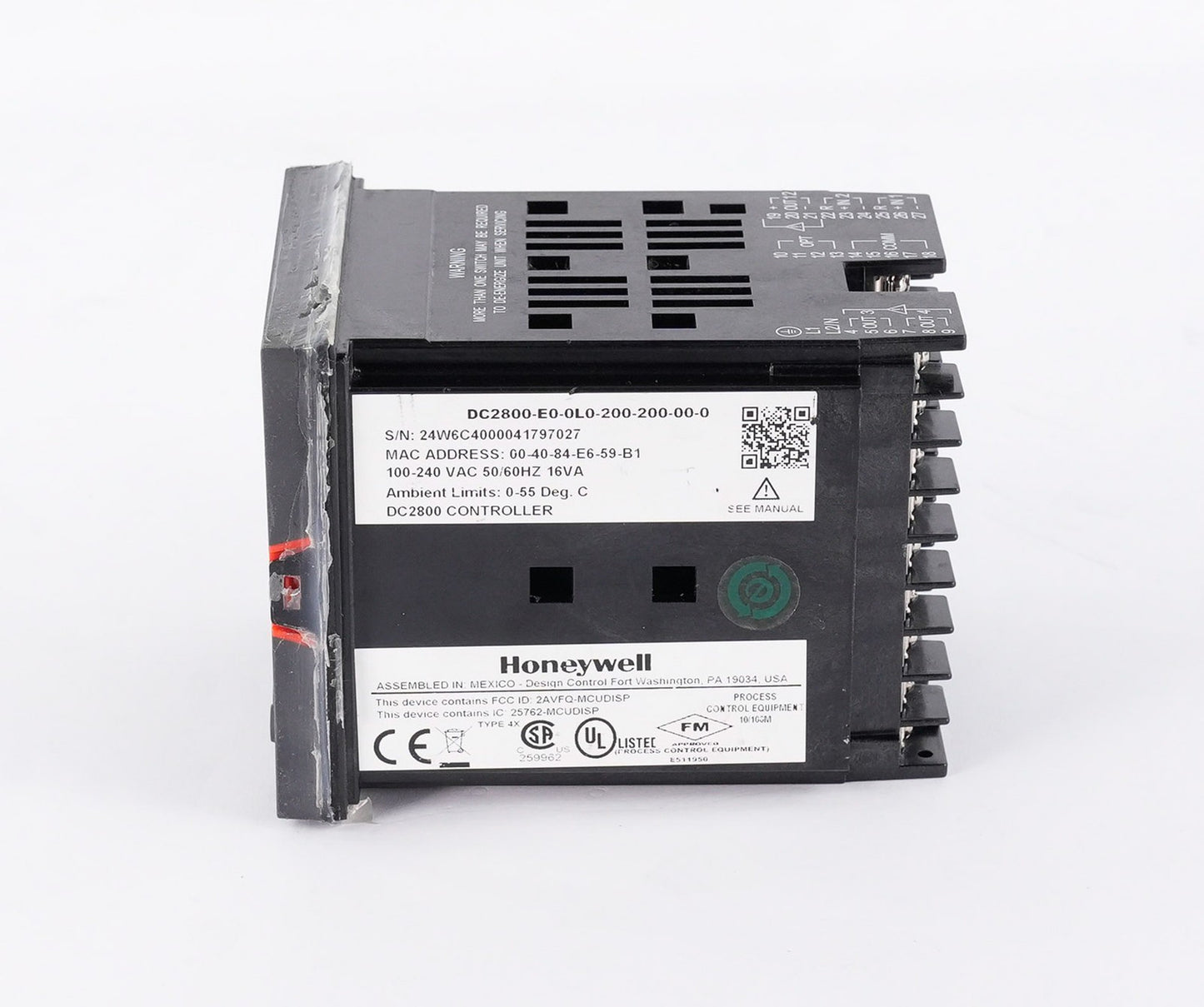 Honeywell DC2800-E0-0L0-200-200-00-0 DC2800 Controller 100-240VAC 16VA 50/60Hz