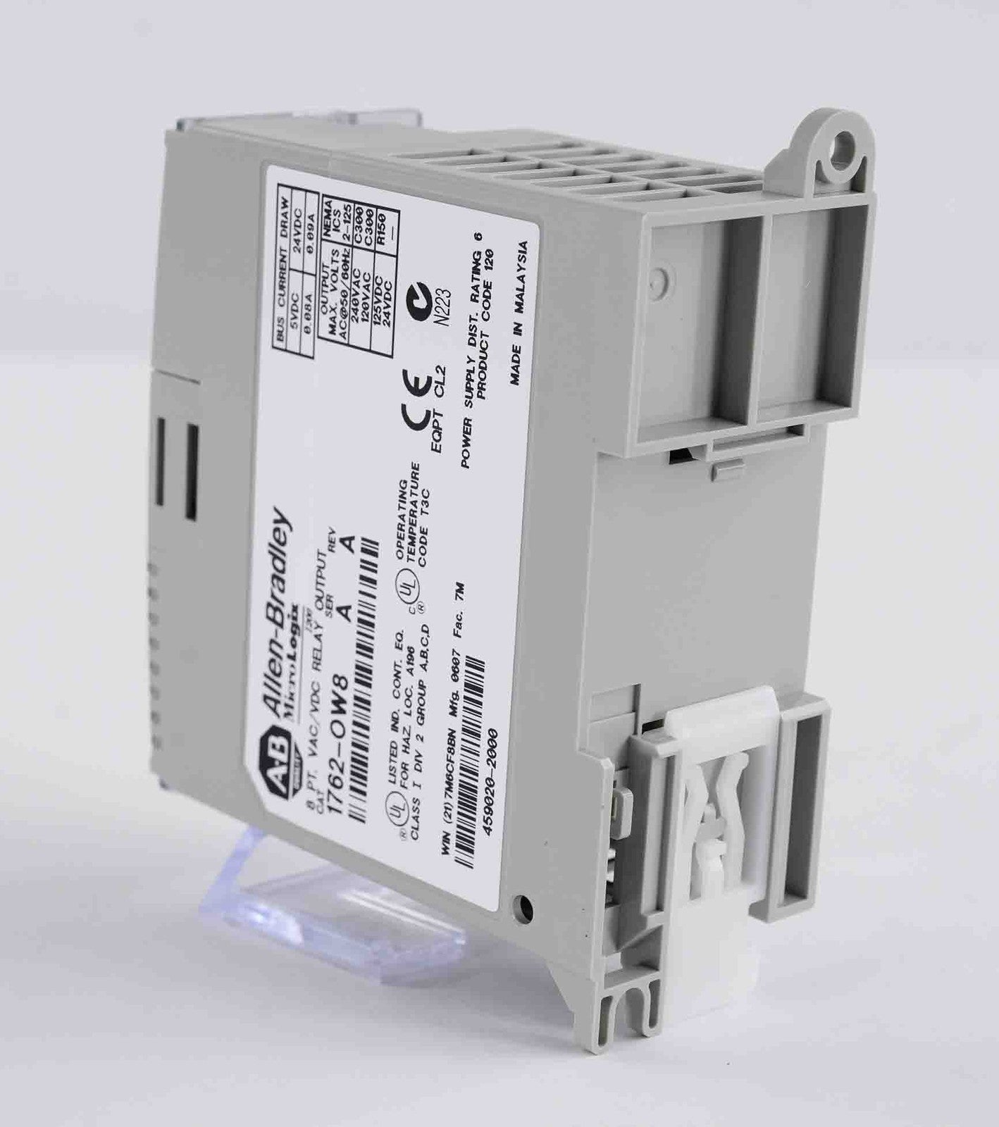 Allen Bradley 1762-OW8 /A Rev A MicroLogix 8-Pt Relay Output Module 1762OW8