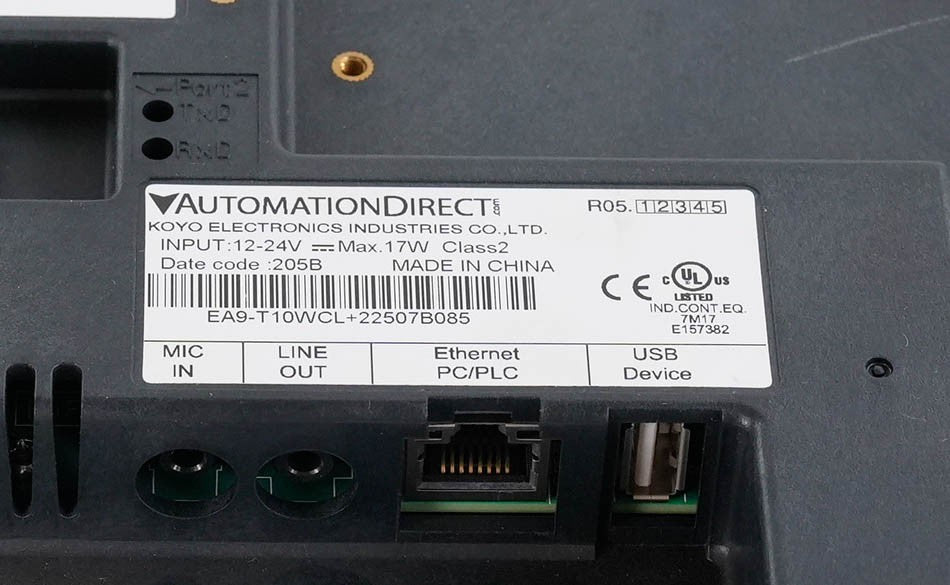 Automation Direct EA9-T10WCL C-more HMI Touch Screen 10.1in TFT 12-24 VDC