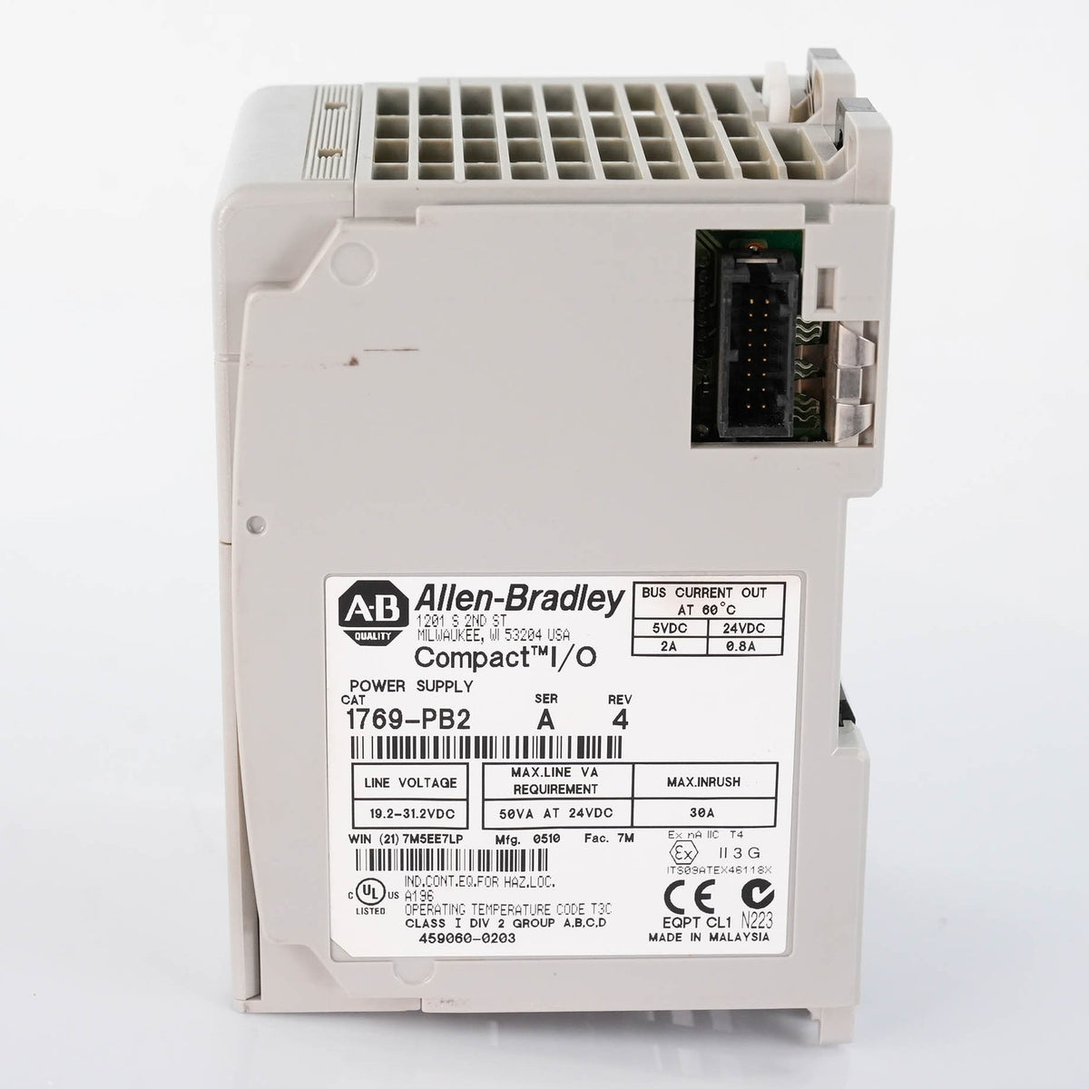 Allen Bradley 1769-PB2 CompactLogix DC Power Supply 24VDC 1769PB2 2 Amp 50W 24V