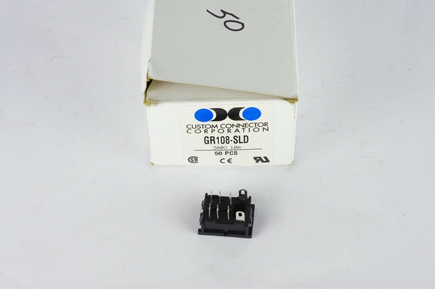 One Gr108-sld Custom Connector 8 Pin, 300V 10A 100 Megohms GR Series Relay