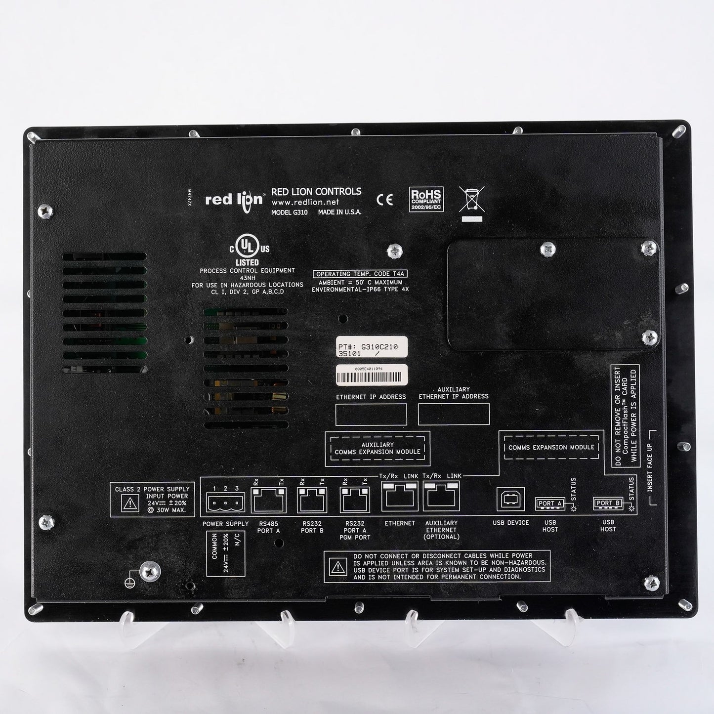 Red Lion G310C210 G3 Series 10.4" Color HMI Operator Interface Display G310