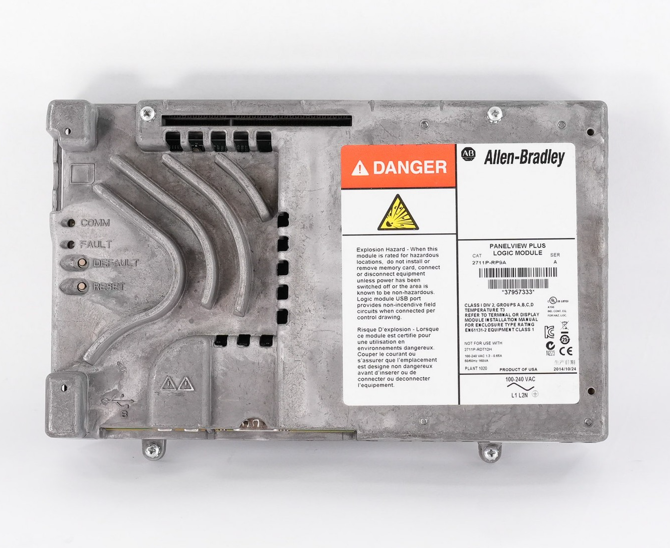 Allen Bradley 2711P-RP9A /A PanelView Plus Logic Module 2711PRP9A 120vac