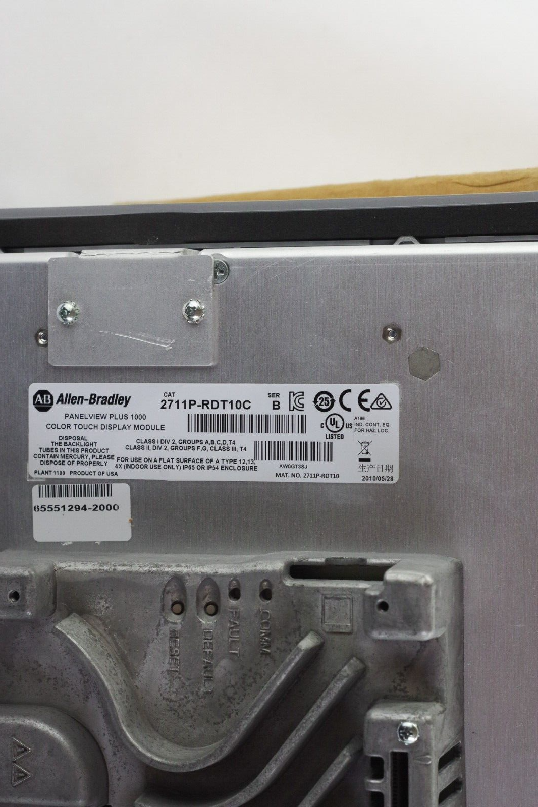 Allen Bradley 2711P-T10C4D8 PanelView Plus 1000 RP8D 0 Runtime AB Remanufactured