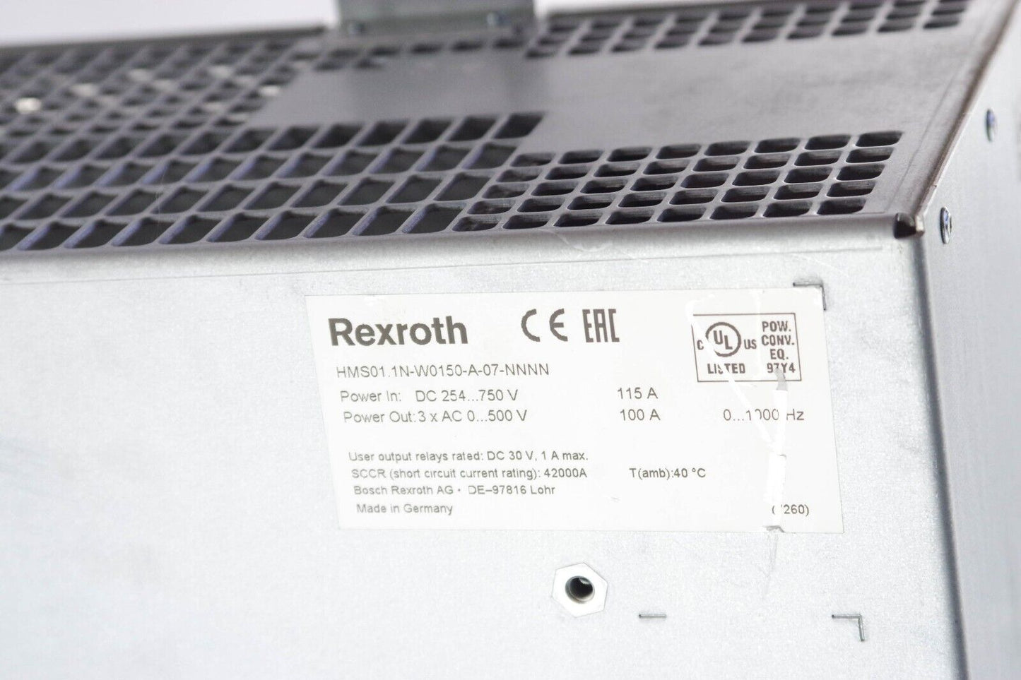 Rexroth HMS01.1N-W0150-A-07-NNNN / HMS011NW0150A07NNNN Servo Drive IndraDrive M