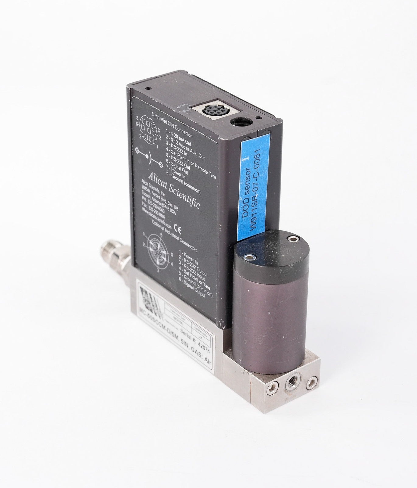Alicat Scientific MC-50SCCM-D/5M Mass Flow Controller 5" MC50SCCMD5M