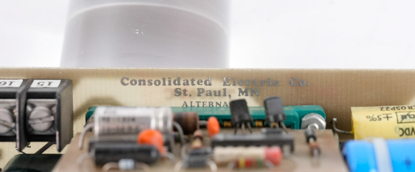 Consolidated Electric Co. CMC12 Duplex Controller-Alternator + Test Switchplate