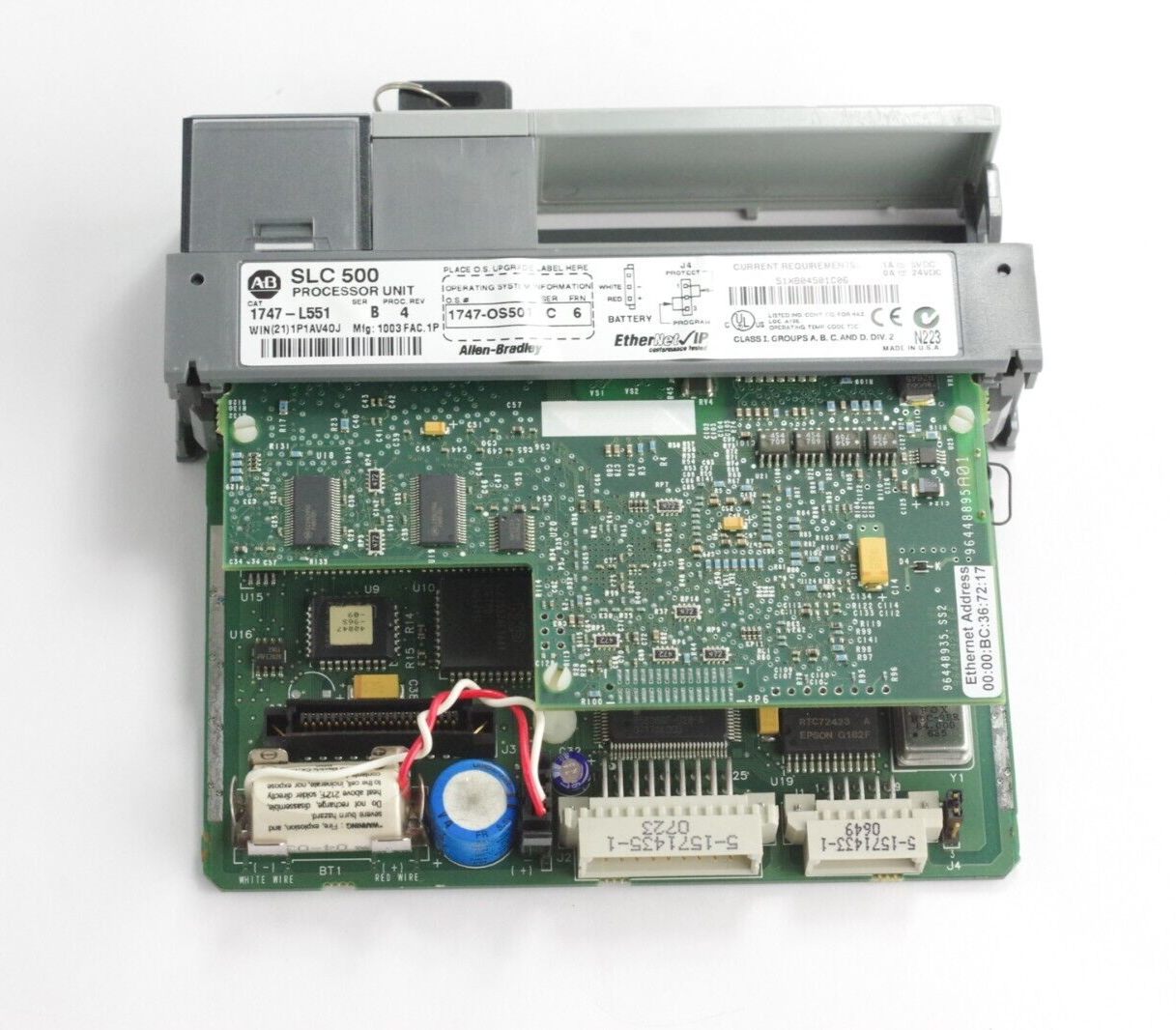 Allen Bradley 1747-L551 Ser B Rev 4 SLC 500 Processor Unit 1747-OS501 /C FRN 6