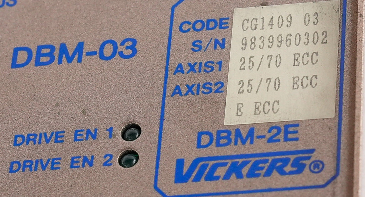 Vickers DBM-03 CG1409 03 Servo Drive 3-Axis DBM03 CG140903 25/70 ECC