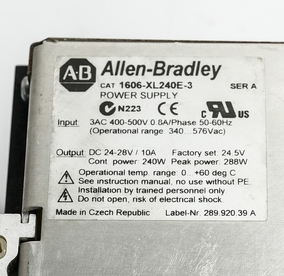 Allen Bradley 1606-XL240E-3 /A D/C Power Supply 1606XL240E3