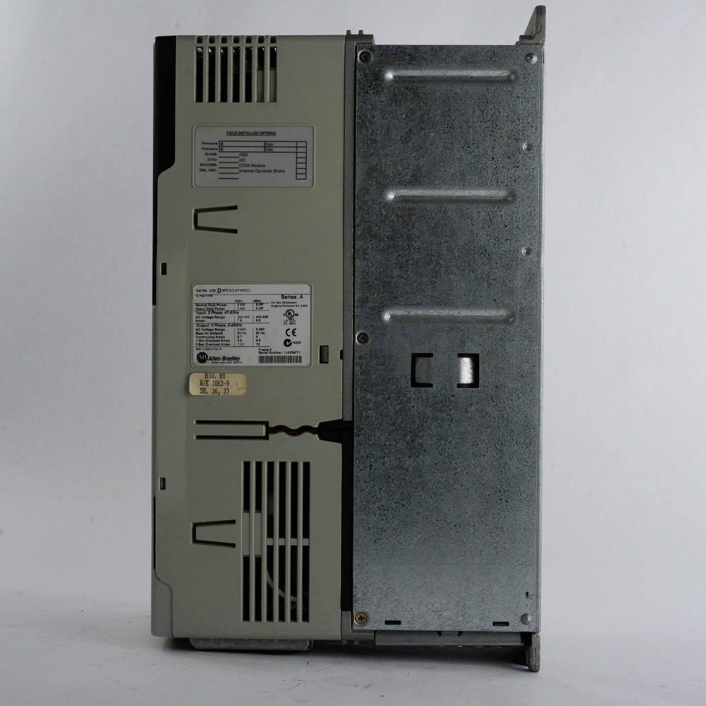 Allen Bradley 20BD8P0A3AYNACC1 /A PowerFlex700 AC Drive 480V 5hp