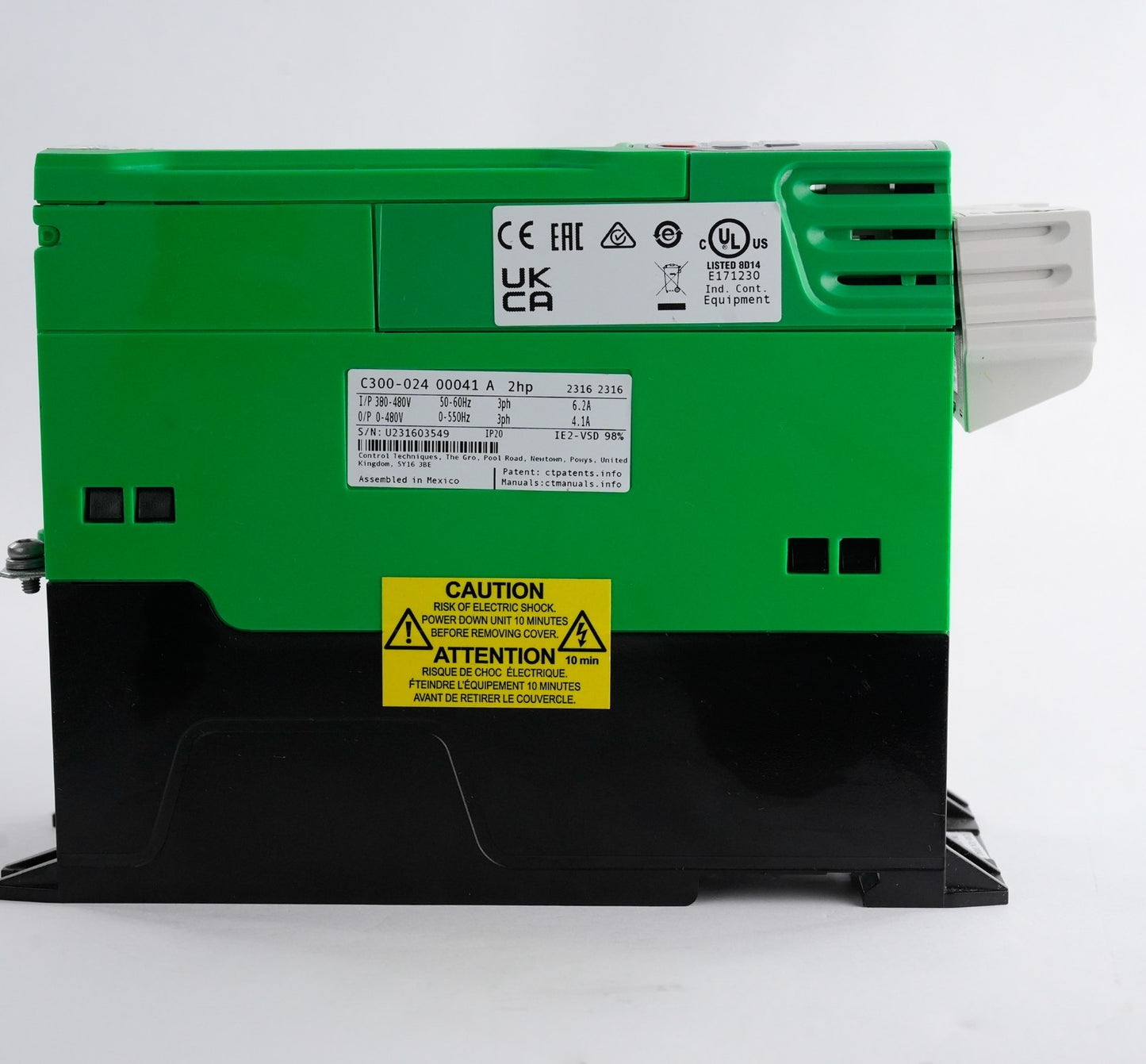 Nidec Corp C300-02400041 A 2hp Control Techniques Commander C