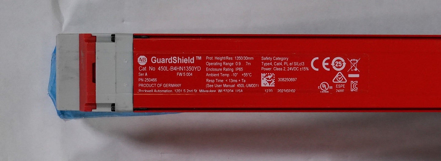 Allen Bradley 450L-B4HN1350YD GuardShield Safety Light Curtain 1350mm (1x)
