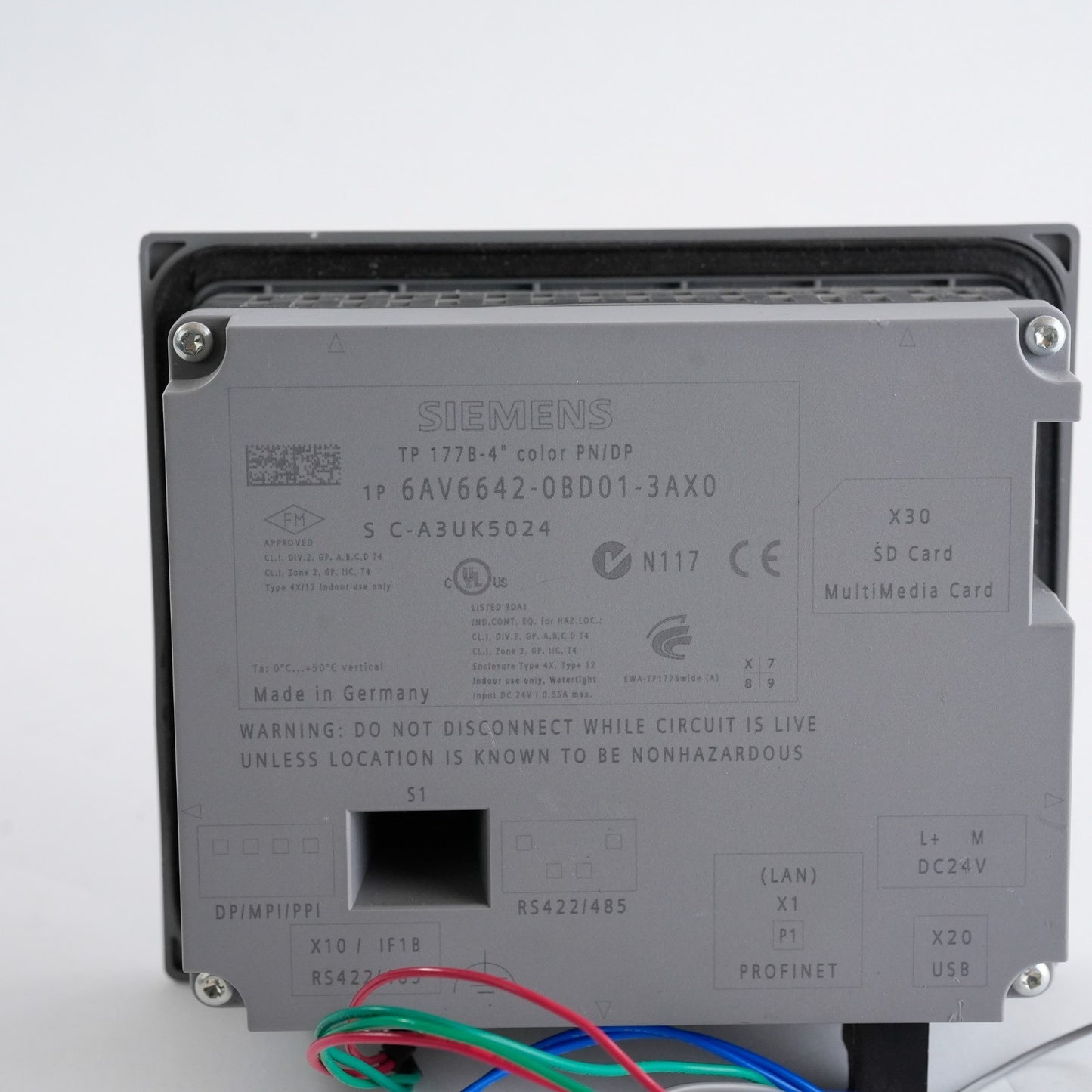 Siemens 1P 6AV6642-0BD01-3AX0 Touch Panel DC 24V 6AV66420BD013AX0 TP-1774 B-4"