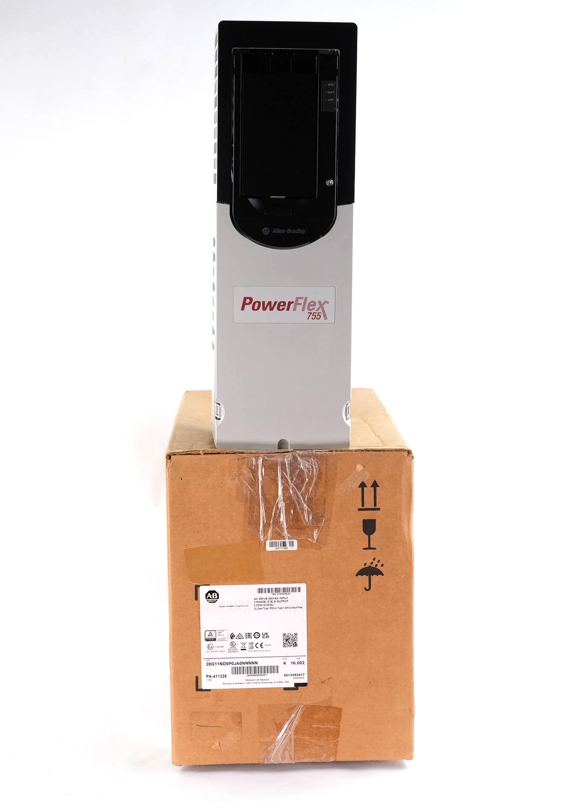 Allen Bradley 20G11ND5P0JA0NNNNN PowerFlex 755 AC Drive 480V 5.0A 3HP Series A