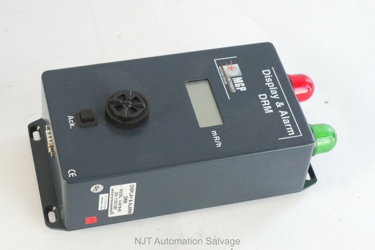 MGP DRM 4-0018-90 Rotem Industries Radiation Detector DRM-1 Display & Alarm