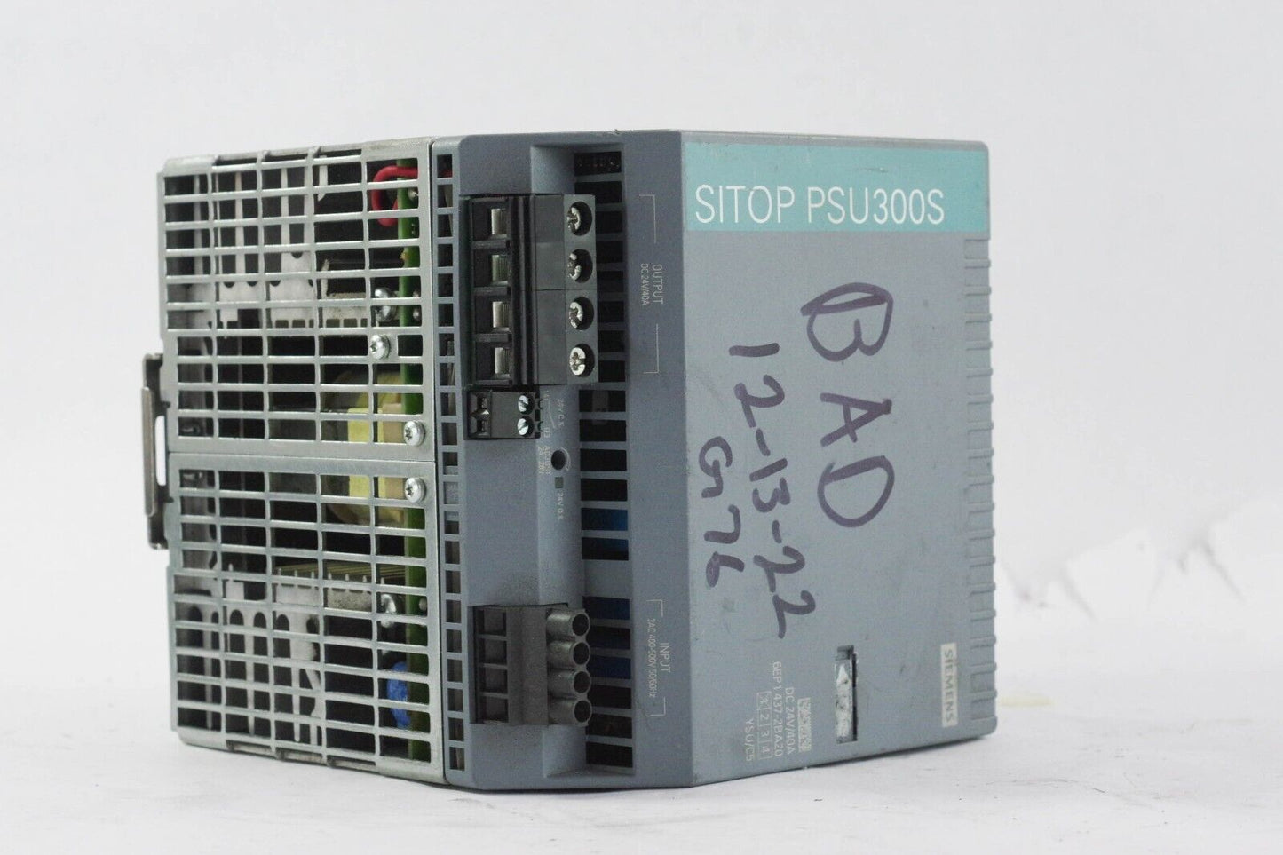 Siemens 6EP1437-2BA20 6EP1 437-2BA20 SITOP PCU300S Power Supply - For Parts / Re