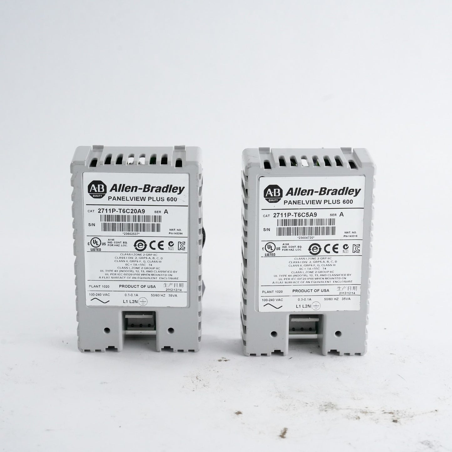 Allen Bradley 2711P-T6C20A9 /A PanelView Plus 600 120V AC Power Adapter