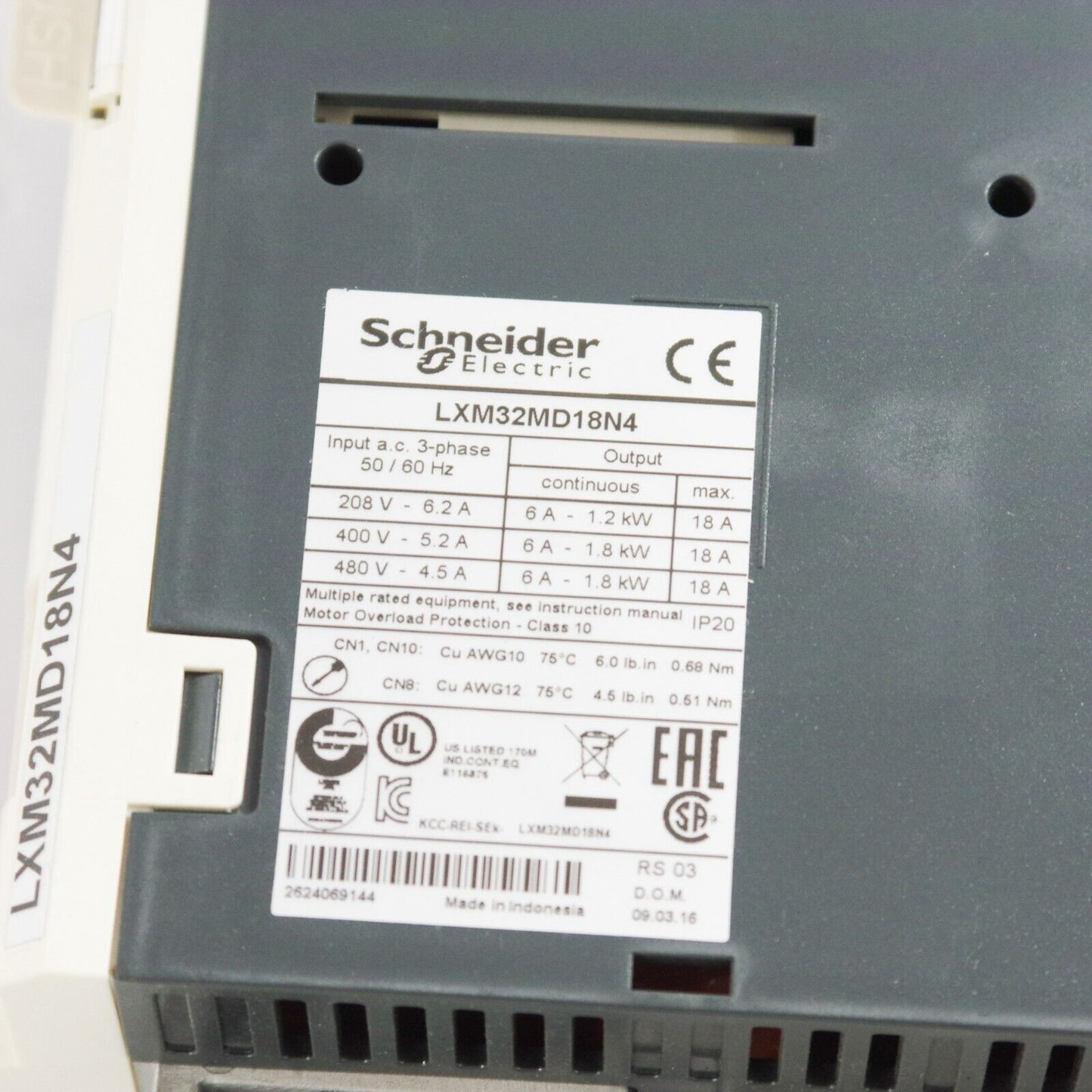 Schneider Electric LXM32MD18N4 Lexium 32 Servo Drive