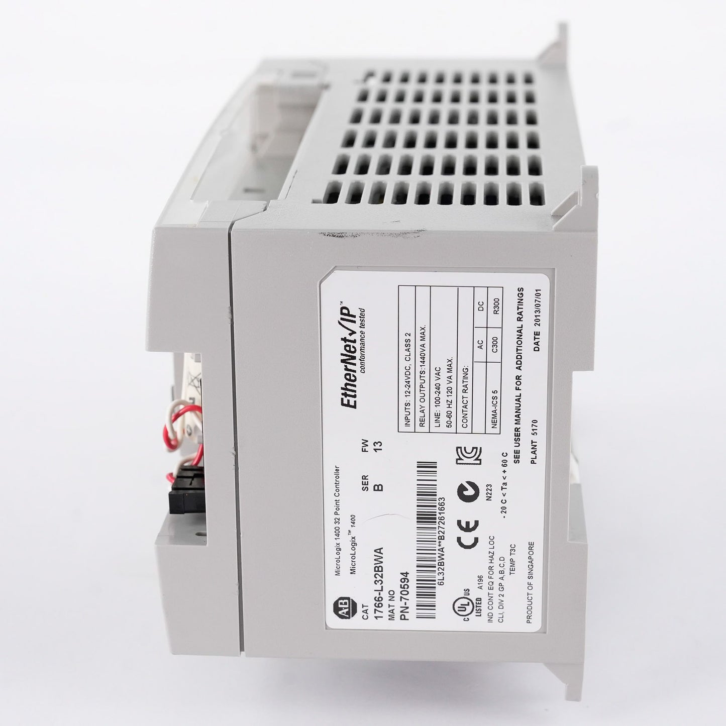 Allen Bradley 1766-L32BWA /B MicroLogix 1400 32-Pt PLC Controller 1766L32BWA
