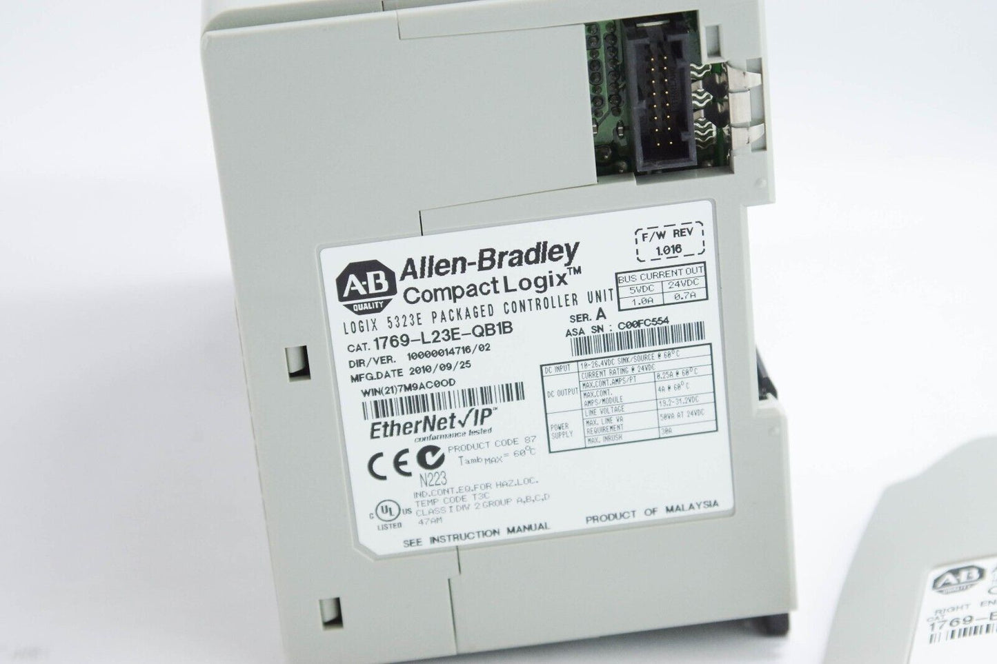 Allen Bradley 1769-L23E-QB1B / 1769L23EQB1B Ser A CompactLogix 5323E Controller