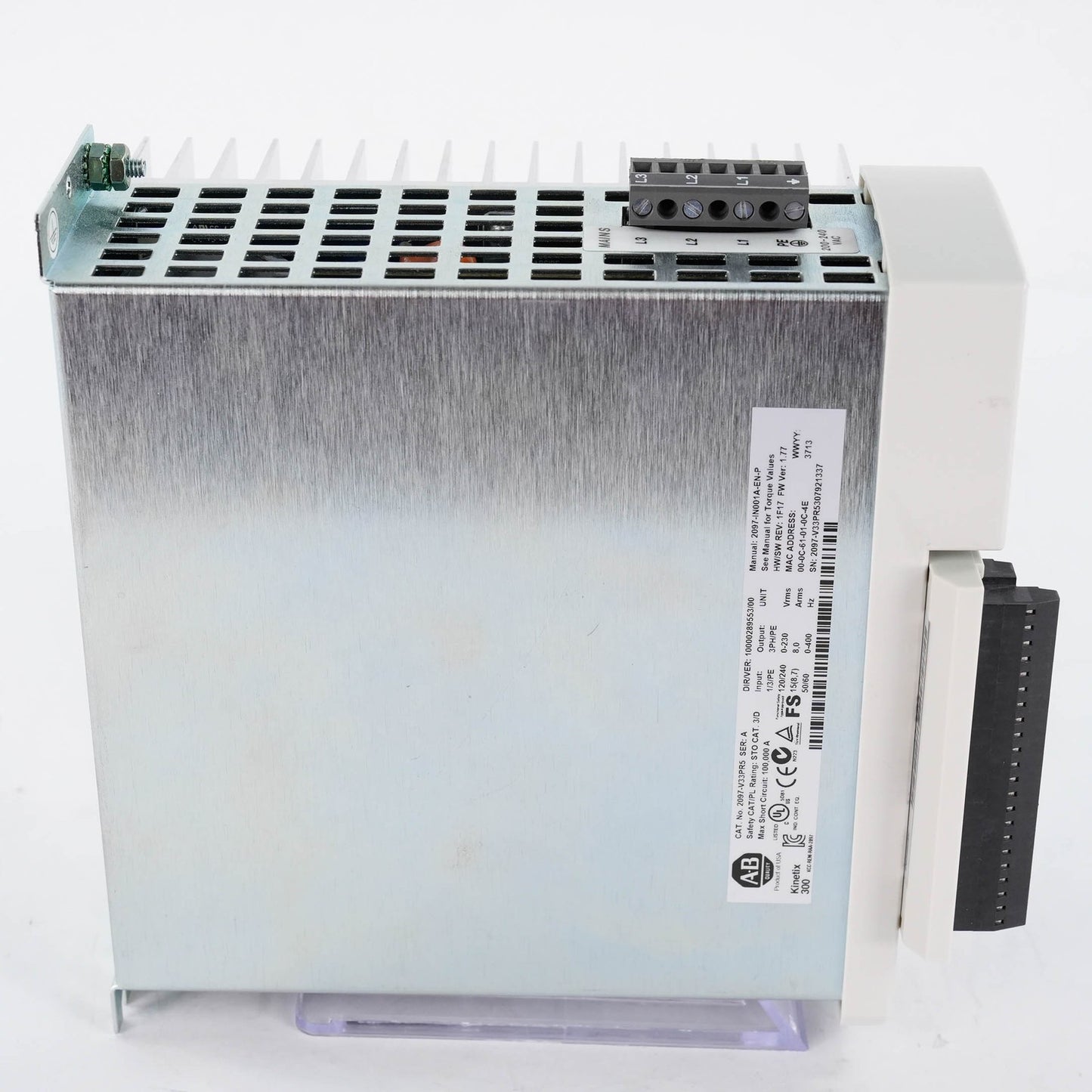 Allen Bradley 2097-V33PR5 Ser A Kinetix 300 Servo Drive 240V 1-Phase 2097V33PR5
