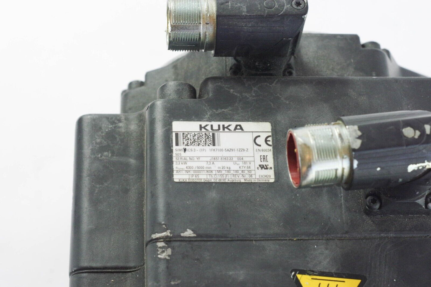 Kuka / SIEMENS 1FK7100-5AZ91-1ZZ9-Z S05 Servo Motor - For Parts / Repair