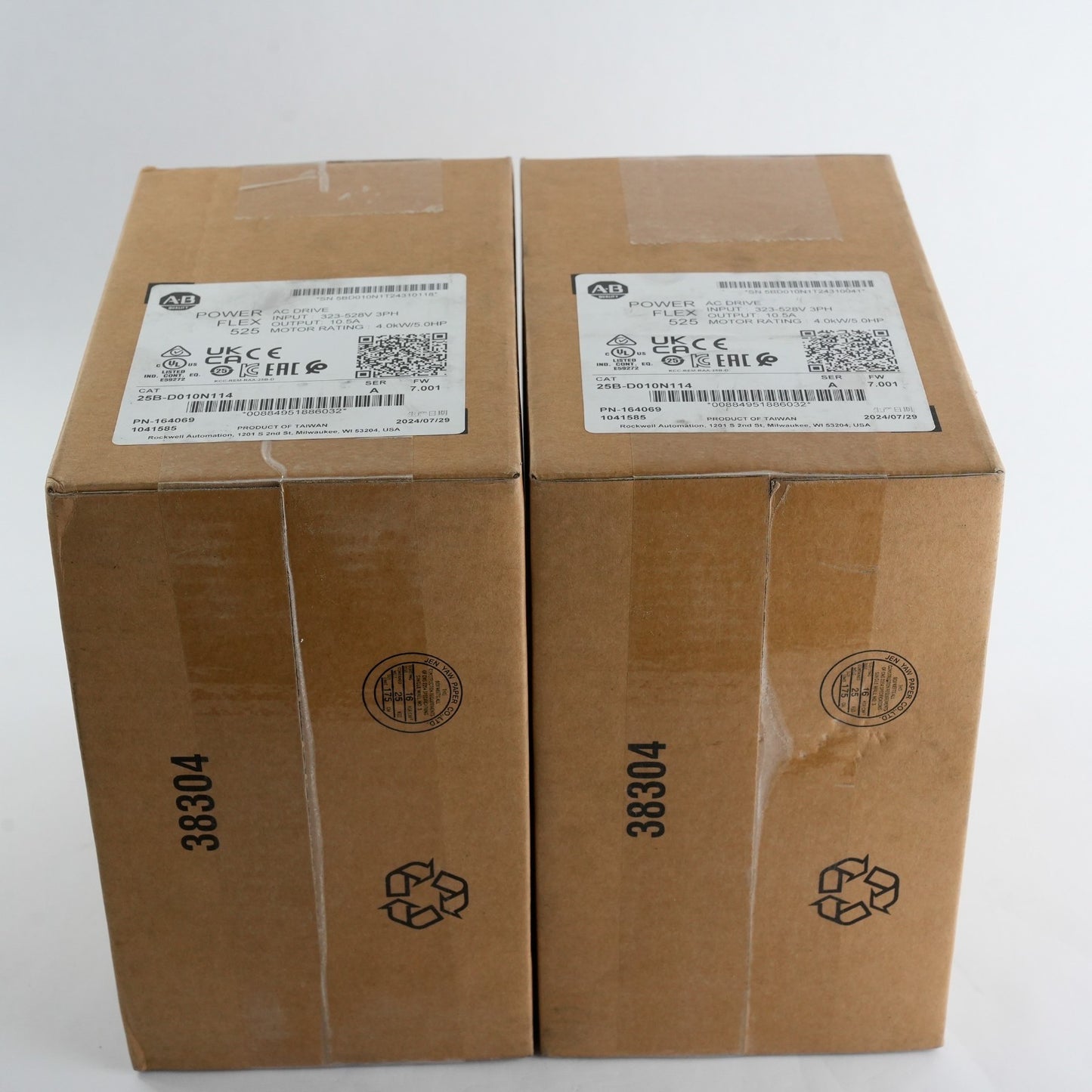 Allen Bradley 25B-D010N114 /A PowerFlex 525 4kW 5Hp Drive - 2024 Sealed Surplus