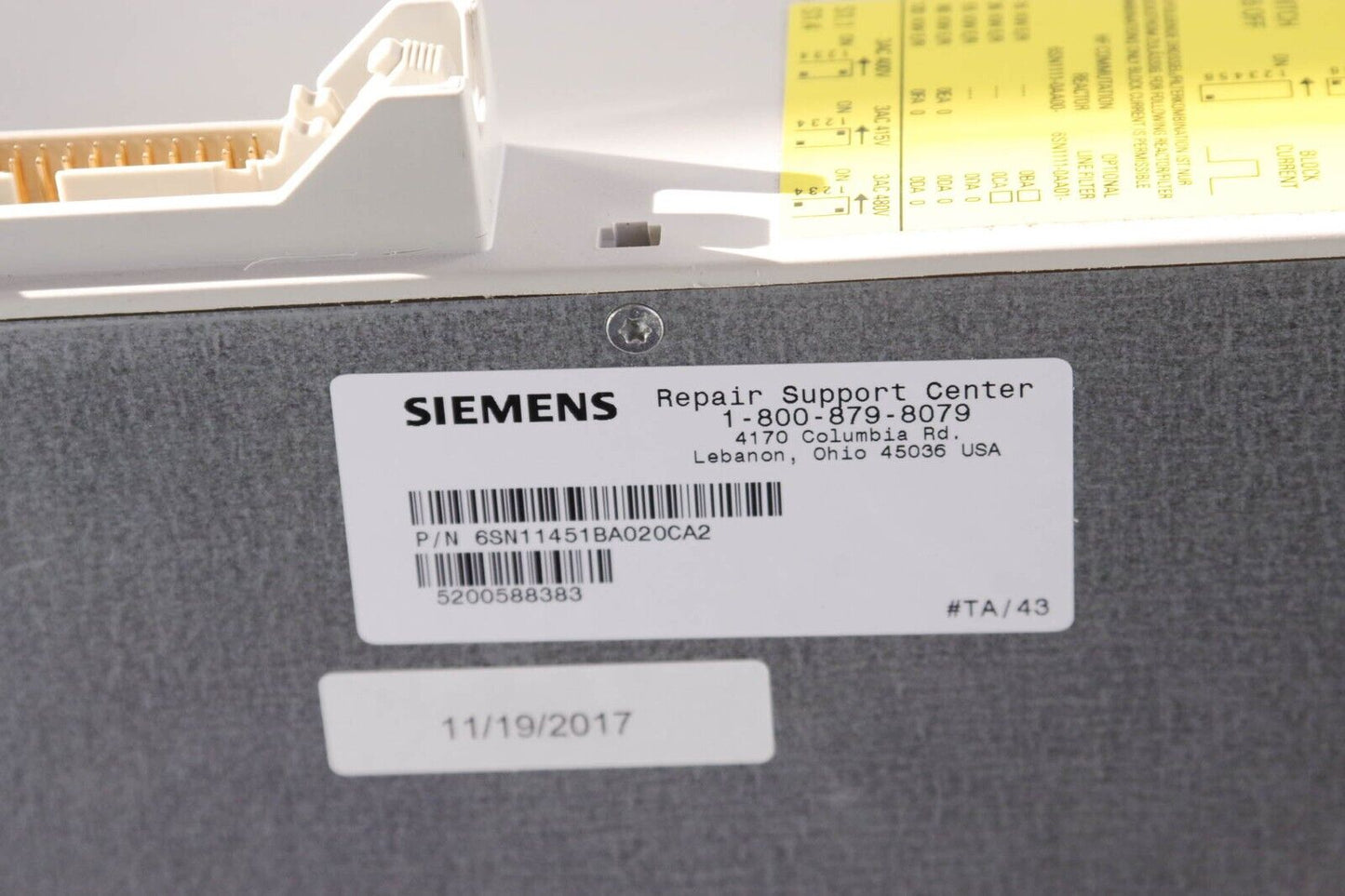 SIEMENS 6SN1145-1BA02-0CA2 / 6SN11451BA020CA2 Simodrive E/R-MODUL Ver D