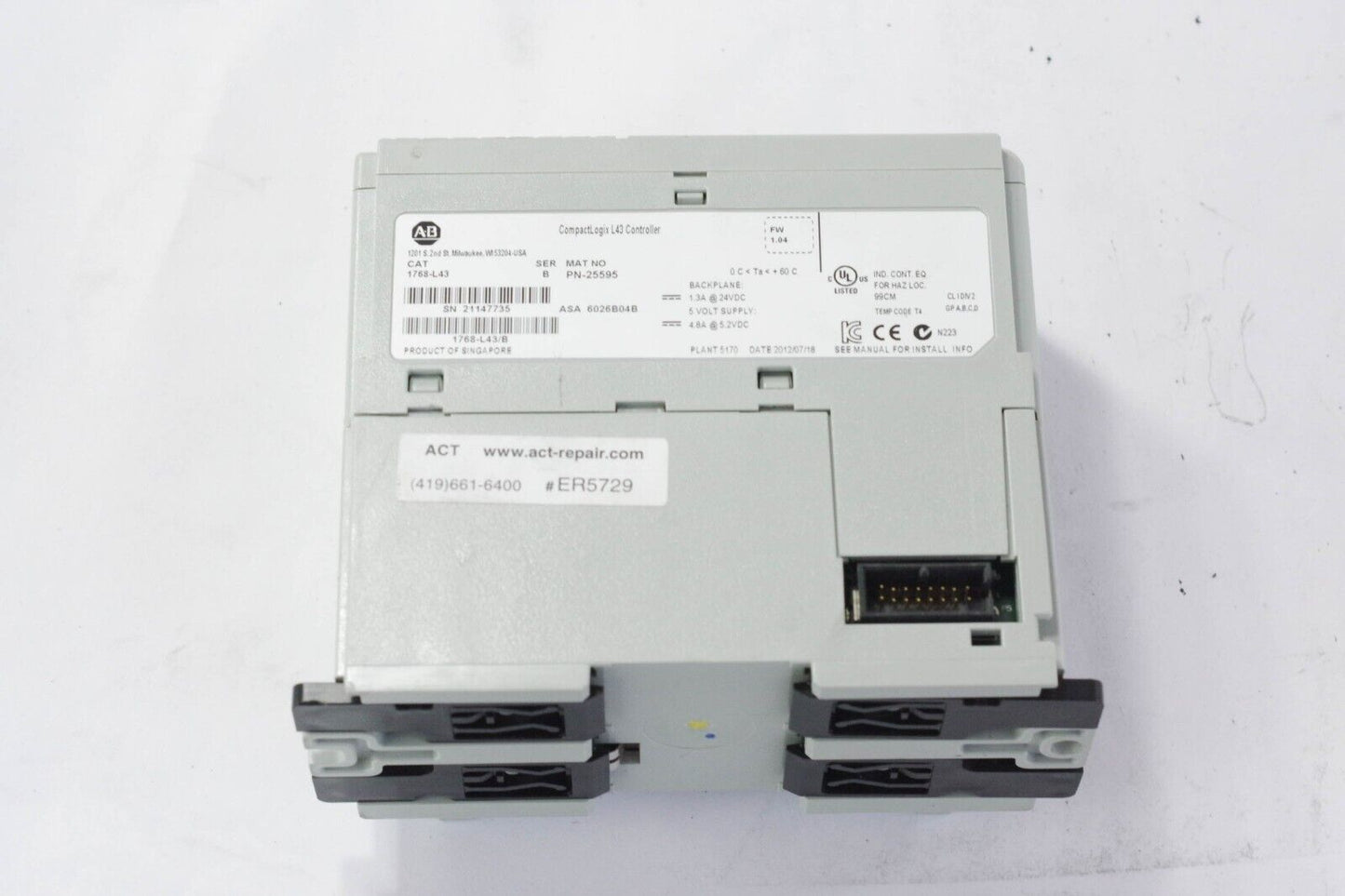 Allen Bradley 1768-L43 Ser B CompactLogix Controller Module