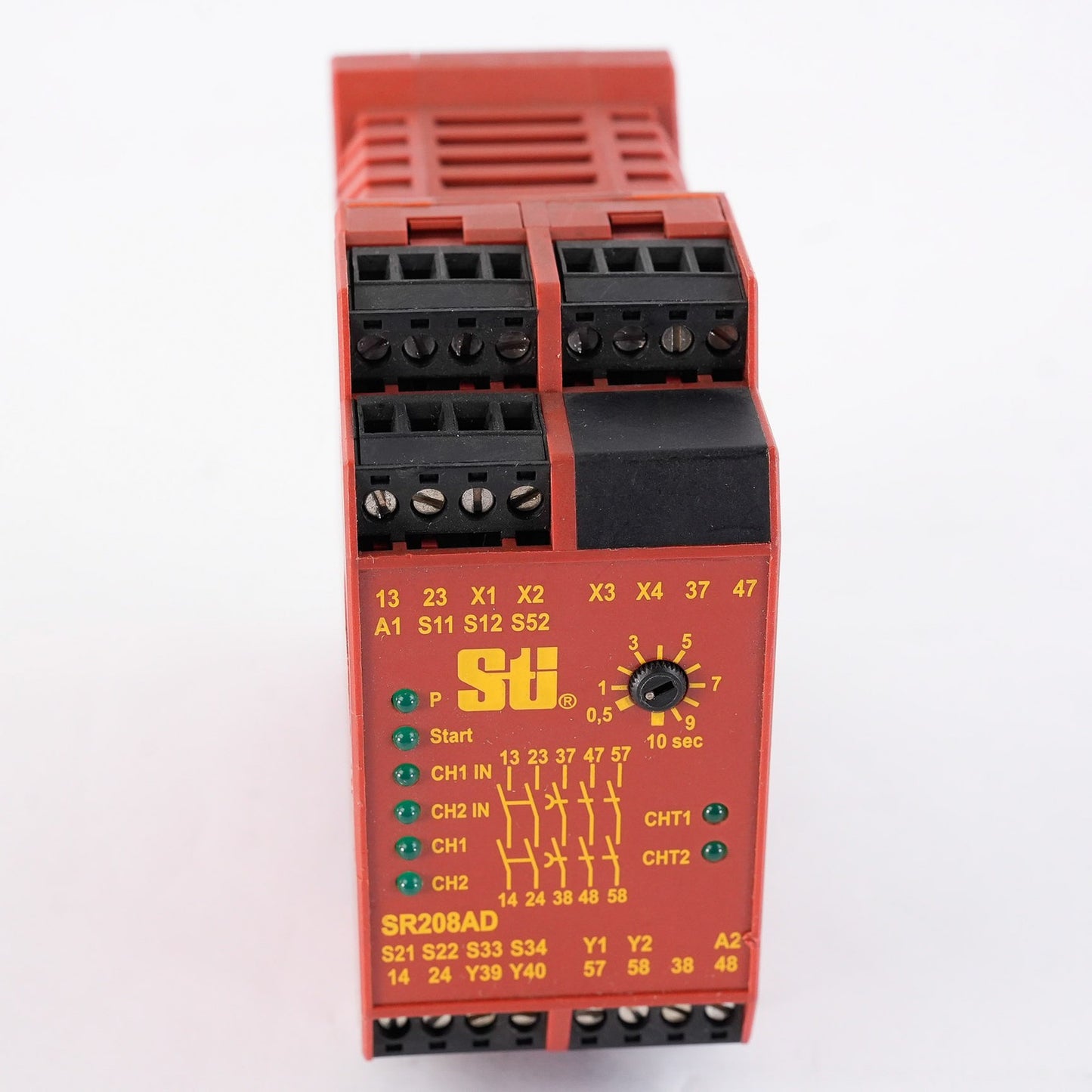 STI SR208AD01 Safety Relay 24VAC/DC 50/60Hz 250V 6A SR208AD01