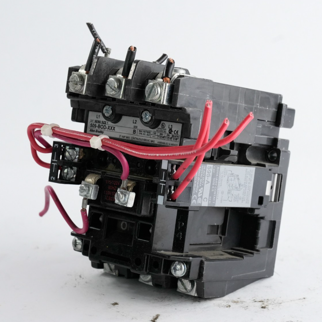 Allen Bradley 509-BOD-XXX /B Contactor Overload Relay 509BODXXX CB236 120v Coil