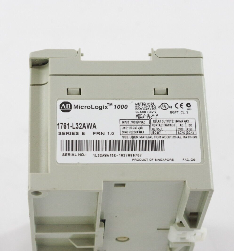 Allen Bradley 1761-L32AWA Micro Logix 1000 Ser E FRN 1.0