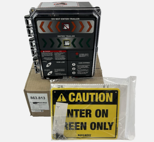 Rite Hite Dock Lock 863.813 Control Box Panel & Sign SHR5 115/1/60 - Open Box