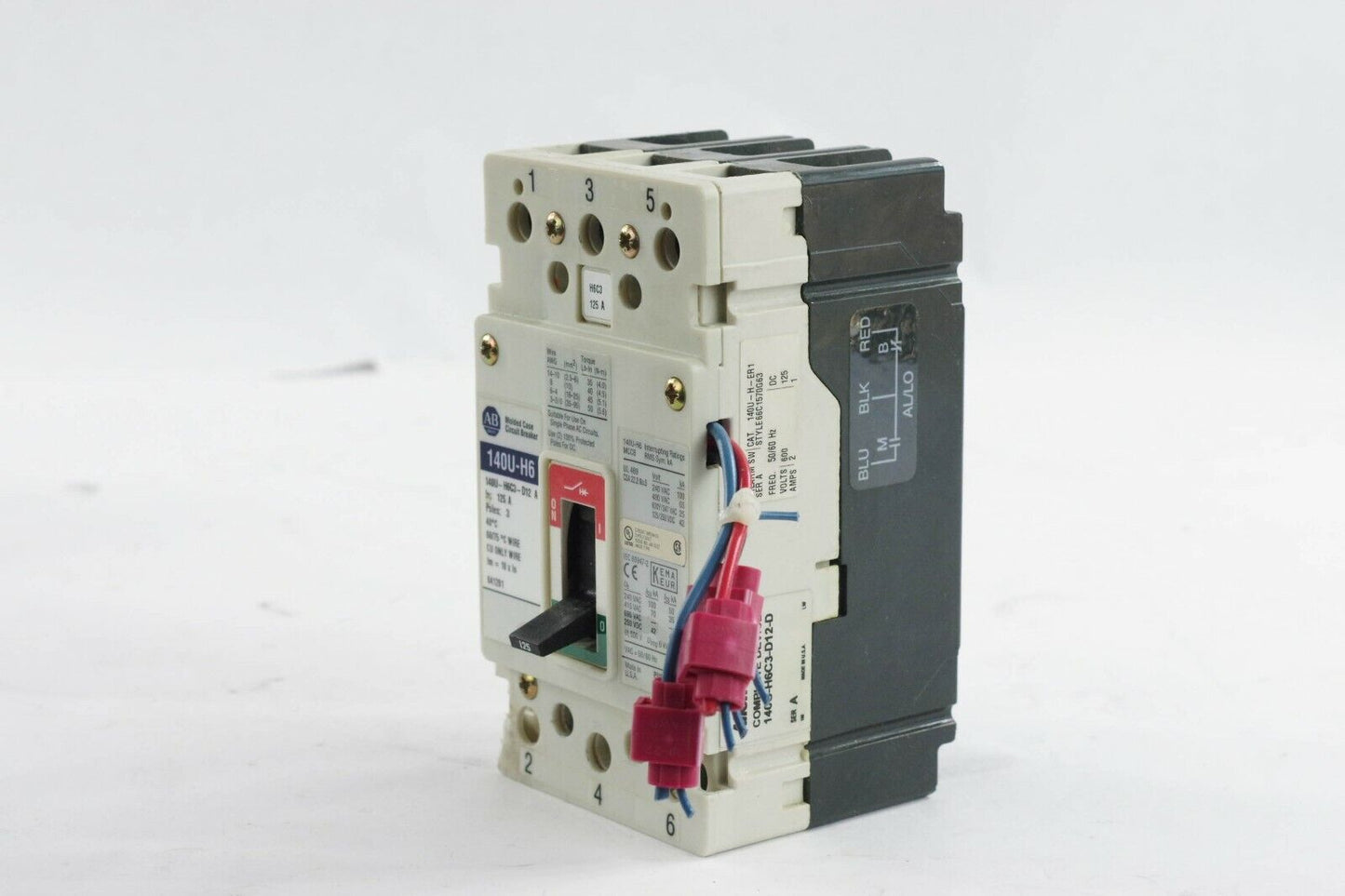 ALLEN BRADLEY 140U-H6C3-D12 SER A CIRCUIT BREAKER 125A 3 Pole