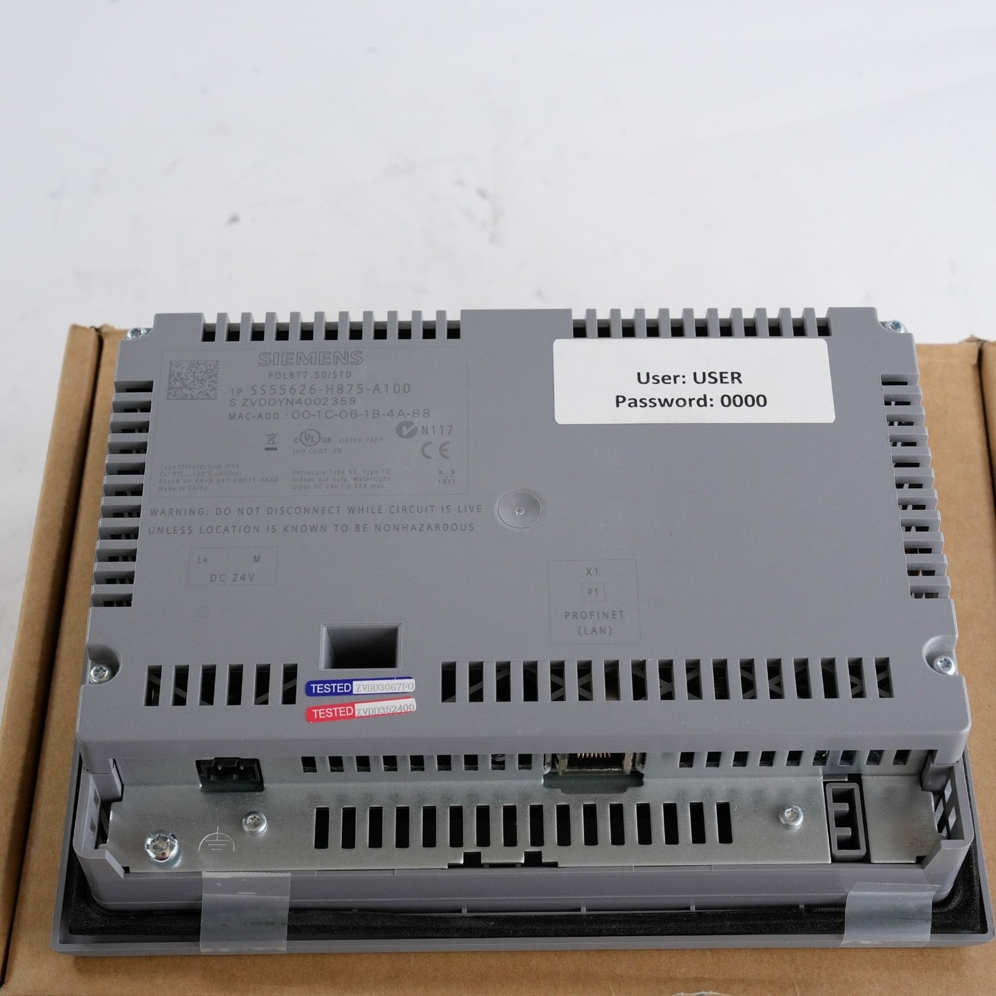 Siemens POL8T7.50/STD Touch Panel Display SS55626-H875-A100 - Open Box