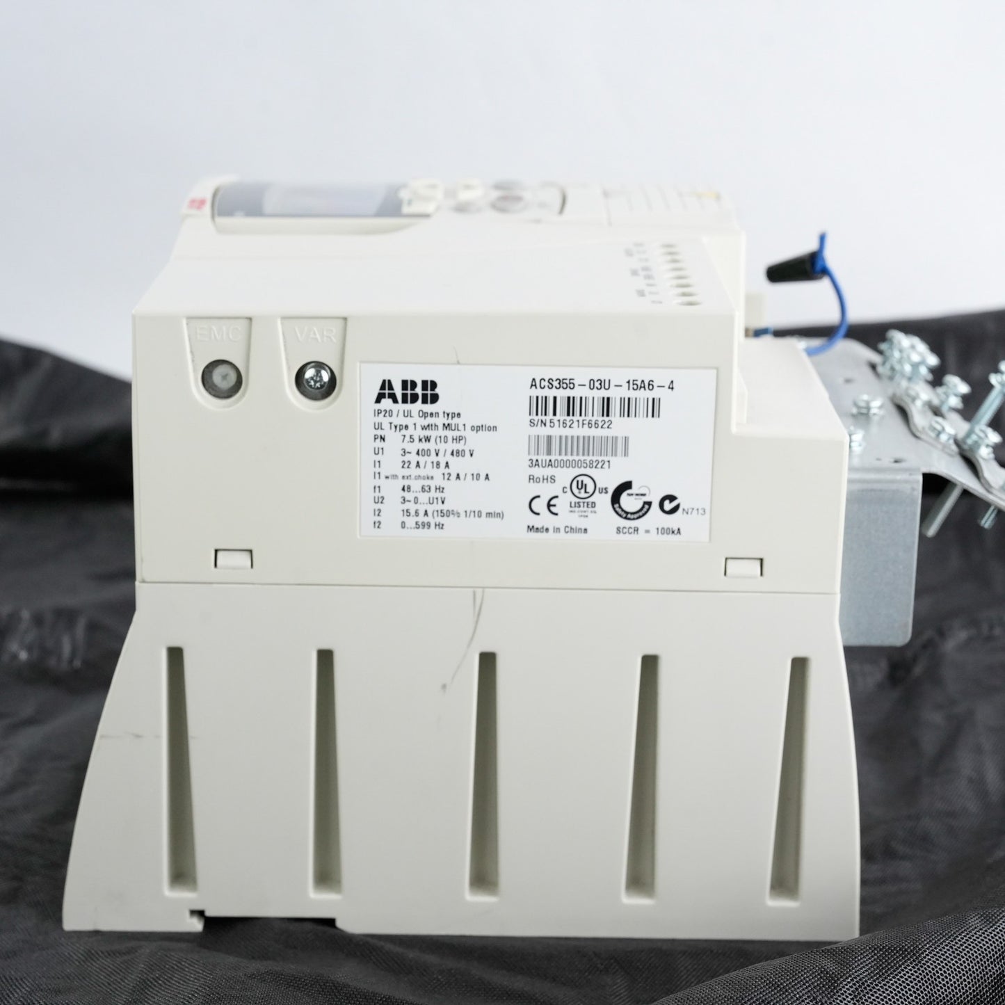 ABB ACS355-03U-15A6-4 10 HP 480V 7.5 kW VFD Variable Frequency Drive