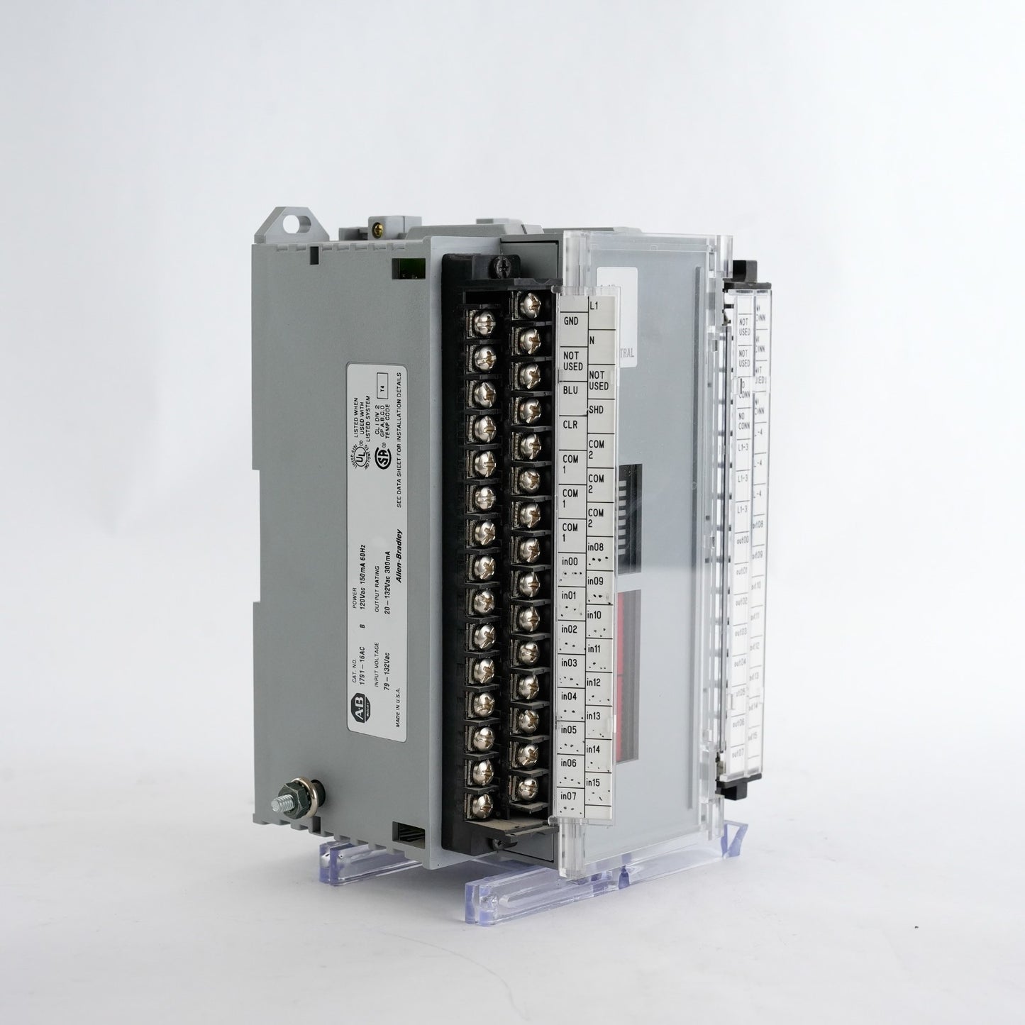 Allen Bradley 1791-16AC /B Block I/O Remote Module 120VAC 150mA 60Hz 179116AC