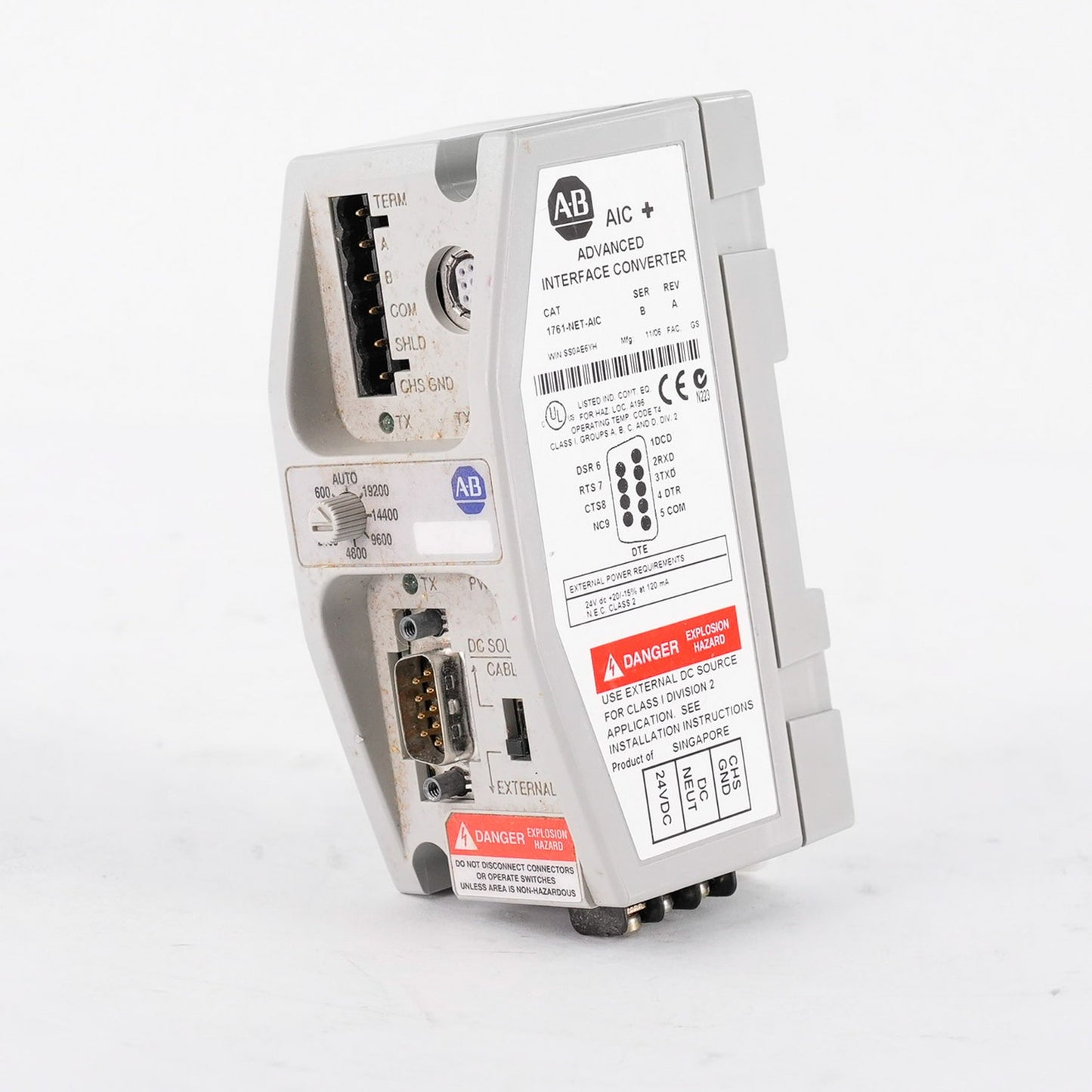 Allen Bradley 1761-NET-AIC /B MicroLogix Advanced Interface Converter 1761NETAIC