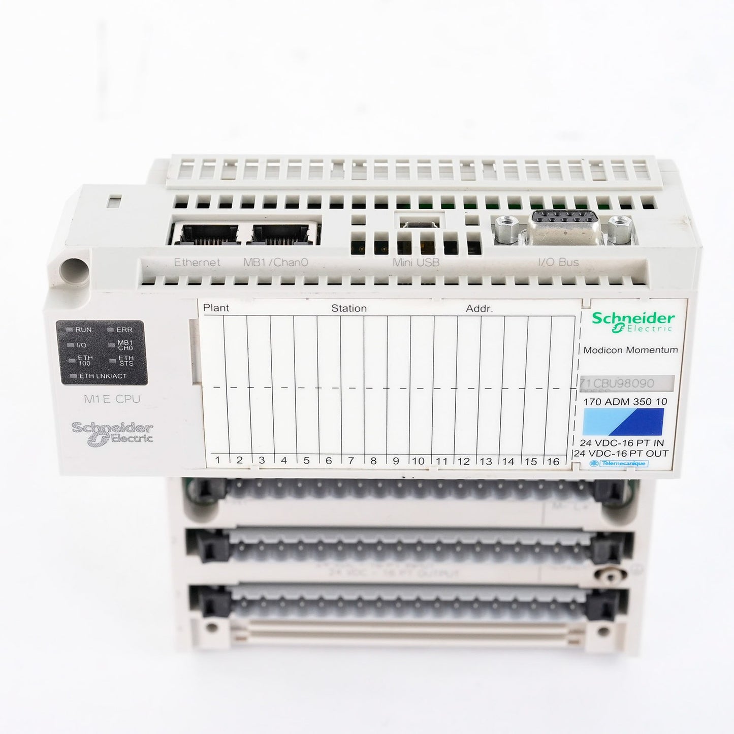 Schneider Electric 170ADM35010 Modicon Momentum I/O Base 16 In 16 Out 24VDC