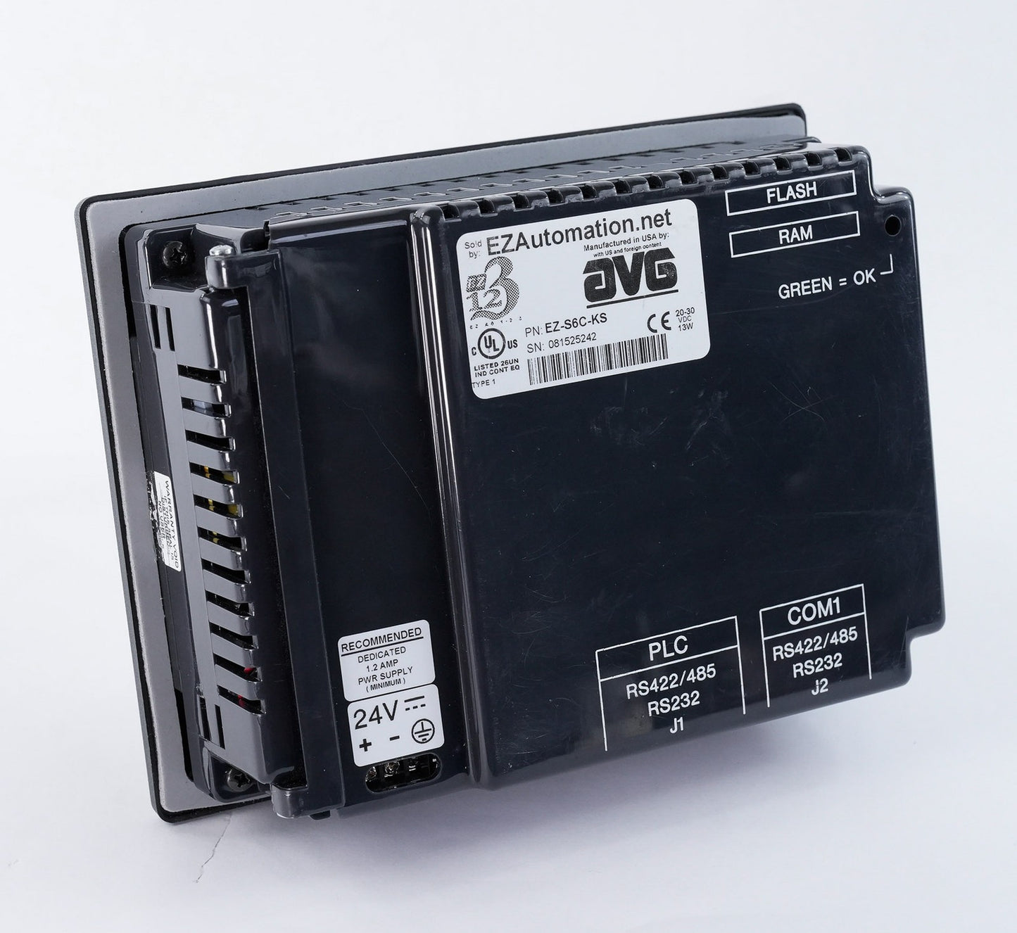 Automation Direct EZ-S6C-KS EZ Series 6" HMI Color Display Panel EZS6CKS