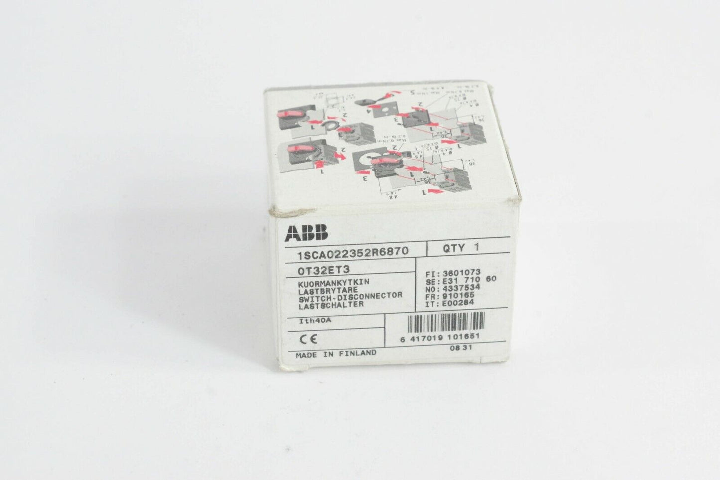 ABB 1SCA022352R6870  OT32ET3 Disconnect Switch 40A