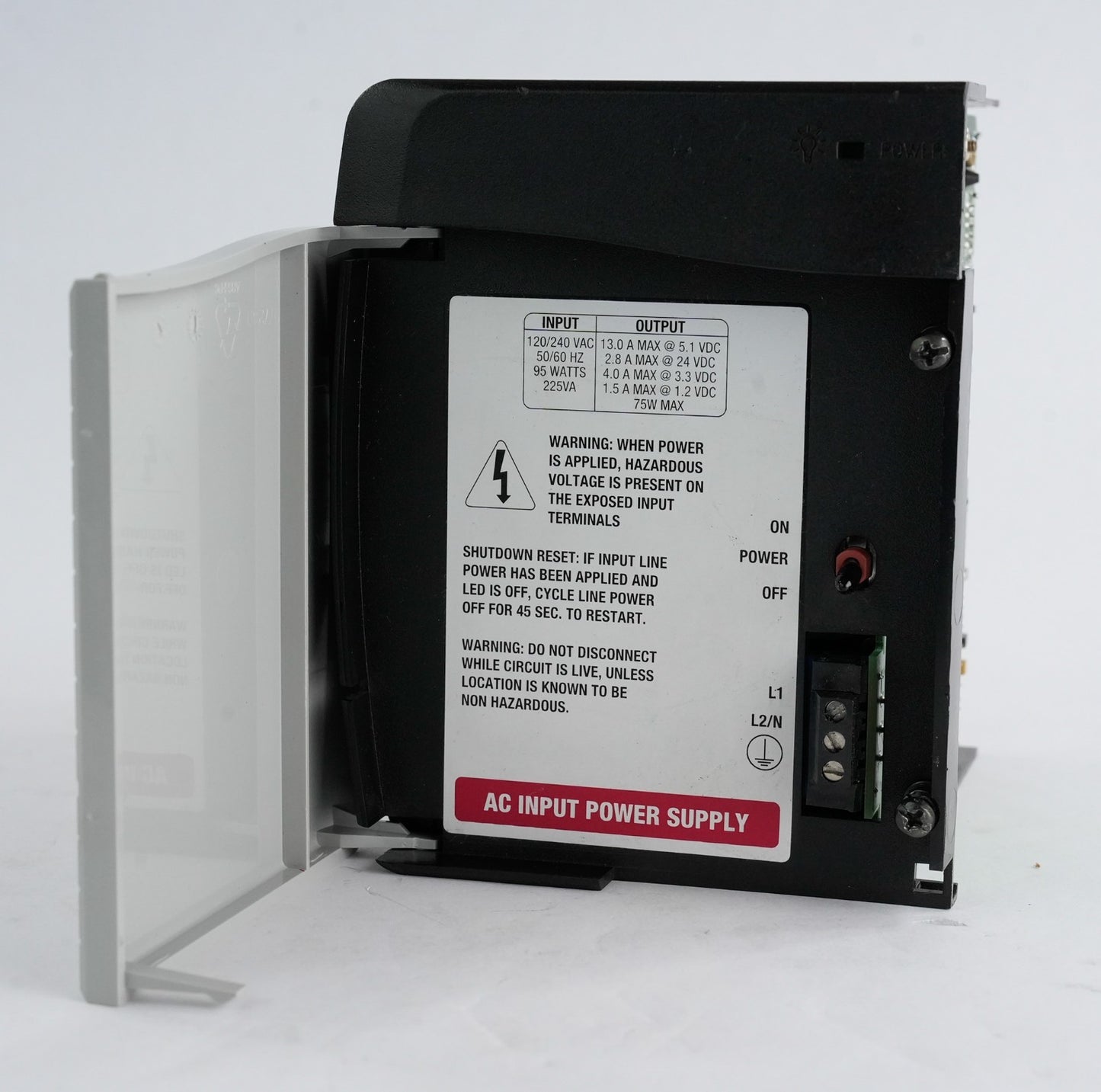 Allen Bradley 1756-PA75/A CAT. REV. B01 ControlLogix AC Power Supply 1756PA75/A