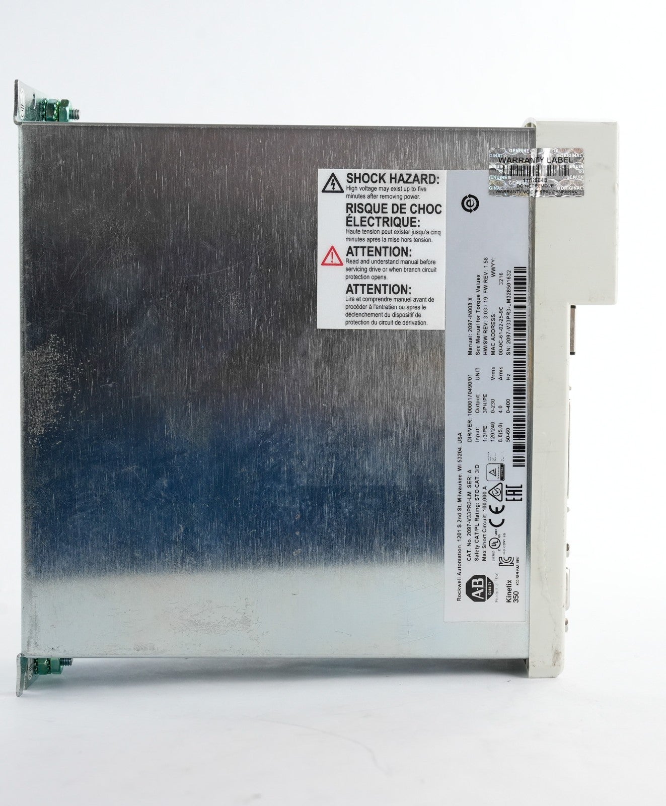 Allen Bradley 2097-V33PR3-LM /A Kinetix 350 Servo Drive 120/240VAC 2097V33PR3LM