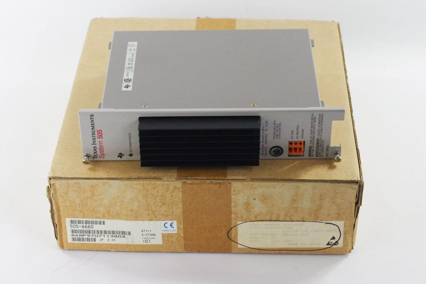 Texas Instruments 505-6660 System 505 Power Supply 2586231-0001