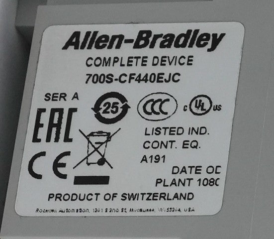 Allen Bradley 700-CF310E* /A + 100S-F /B Safety Control Relay Module - Open Box