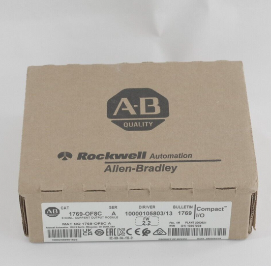 Allen Bradley 1769-OF8C SER A CompactLogix 8 Pt AO Current Module Sealed Surplus