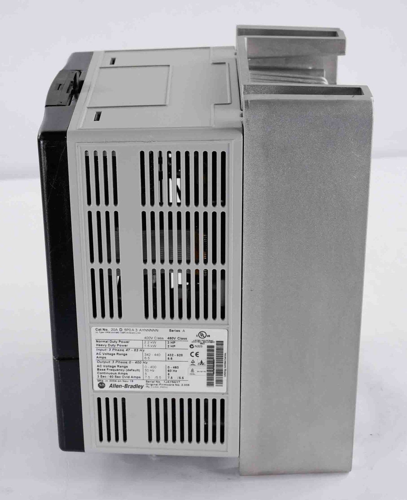 Allen Bradley 20AD5P0A3AYNNNNN /A PowerFlex 70 AC Drive 480V 3HP 3-Phase