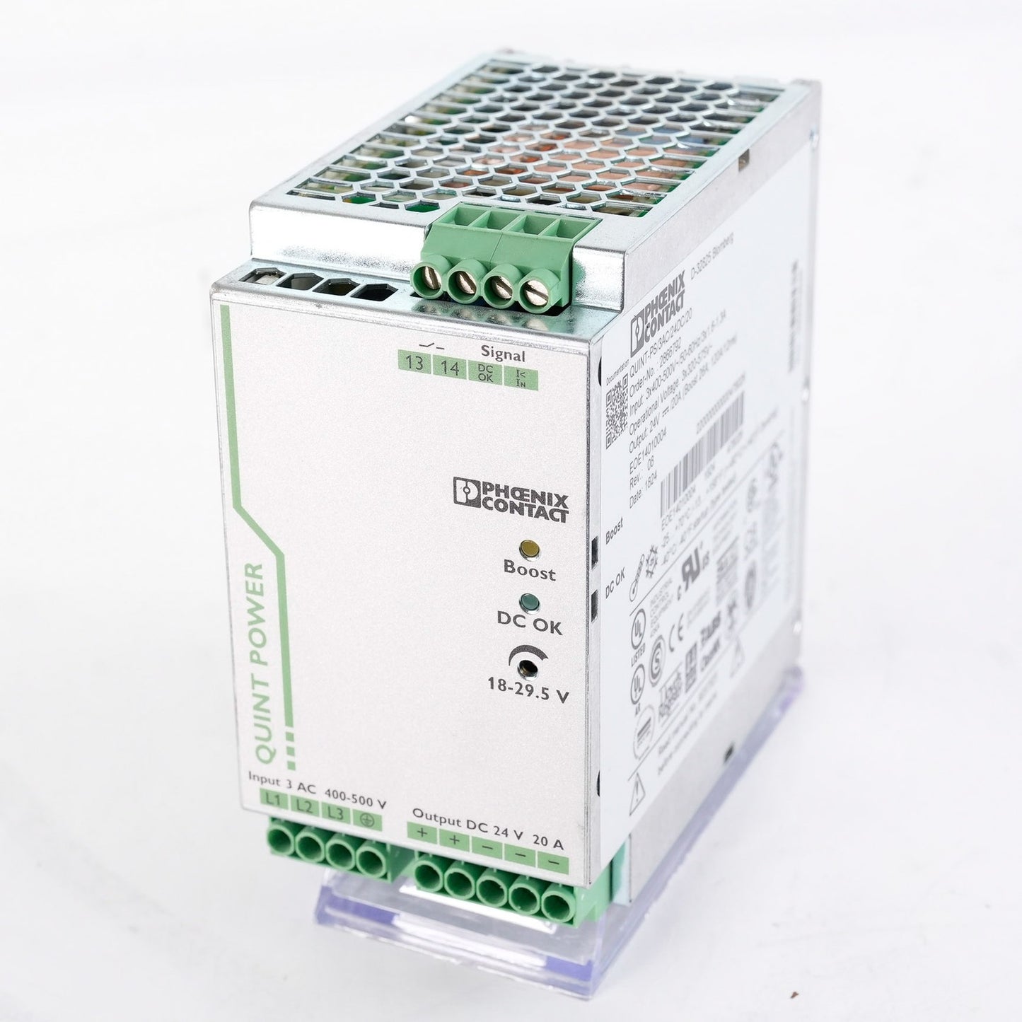 Phoenix Contact 2866792 QUINT-PS/3AC/24DC/20 Power Supply 24VDC
